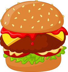 Cartoon burger illustration