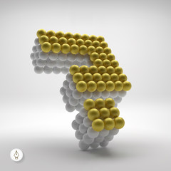 Question icon. Web design element. 3d vector illustration.