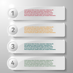 Glass rectangle elements for infographic
