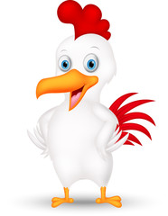 Happy chicken cartoon