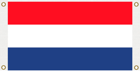 Netherlands (Holland) flag background, Eyelet punch the corner