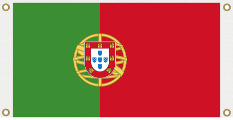 Portugal flag background, Eyelet punch the corner