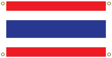 Fototapeta premium Thailand flag background, Eyelet punch the corner
