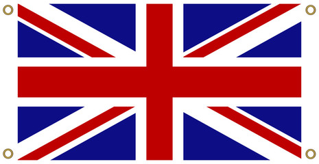 united kingdom flag background, Eyelet punch the corner