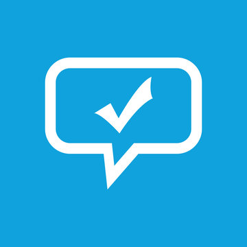 recommend clip art: Tick mark message icon