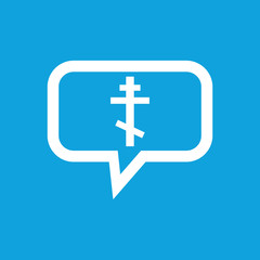 Orthodox cross message icon