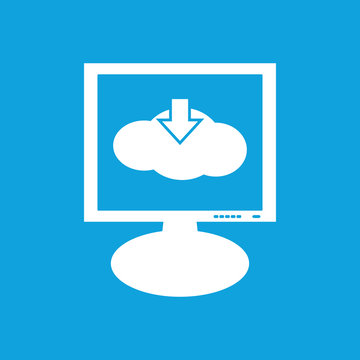 Cloud download monitor icon