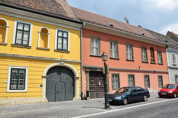 Fototapeta na wymiar Old houses of Buda, Budapest, Hungary