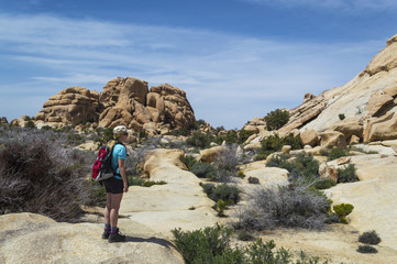 Woman Hiking Joshua Tree National Park