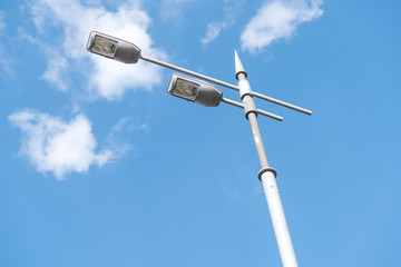 Street lamp and blue sky