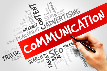 COMMUNICATION word cloud, business concept