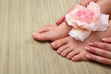 Care for beautiful woman legs