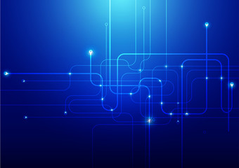 Abstract Technology Blue Background