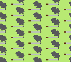 Cigarette smoking is used as a pattern and background 