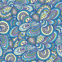 Doodle abstract hand-drawn waves pattern, wavy background. Seamless pattern can be used for wallpaper, pattern fills, web page background, scrapbook, fabric prints, surface textures.