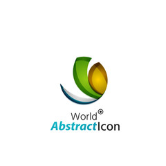 Abstract geometric business corporate emblem - globe, world