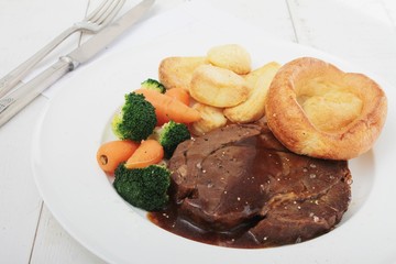 traditional roast beef dinner