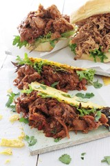 pulled pork taco sandwiches wraps