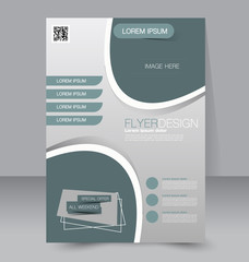 Flyer template. Business brochure. Editable A4 poster
