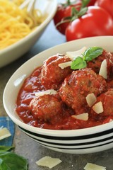Italian meatballs in tomato sauce