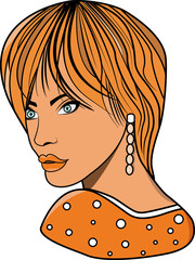 vector illustration of a girl portrait