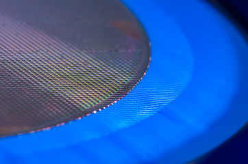 Chip Wafer in Rainboc Colors, Technology Background