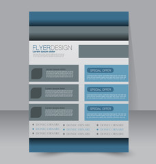 Flyer template. Business brochure. Editable A4 poster