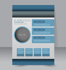 Flyer template. Business brochure. Editable A4 poster