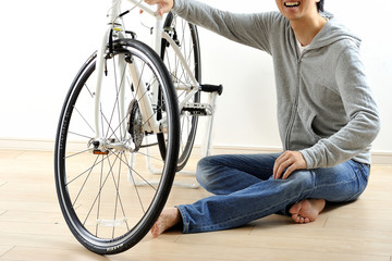 Obraz premium 自転車のメンテナンス