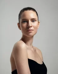 pretty girl with a freckles