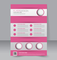 Flyer template. Business brochure. Editable A4 poster