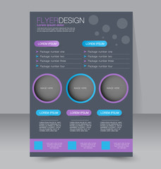 Flyer template. Business brochure. Editable A4 poster