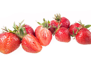 Strawberry on white background