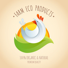 Farm chicken symbol icon © Yuzach