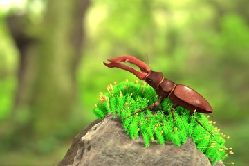 3d render of lucanus cervus