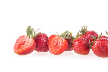 Strawberry on white background