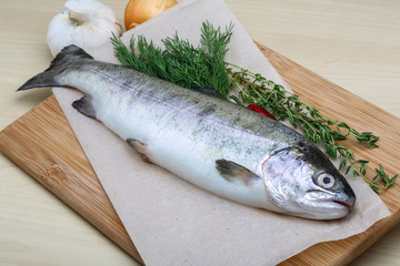 Raw trout