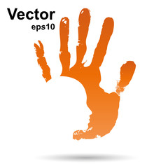 Obraz premium Vector conceptual abstract human child hand paint woman face