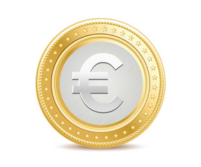 Golden euro coin