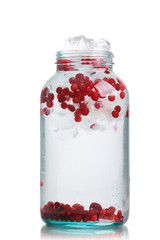 Cranberry iced detox water