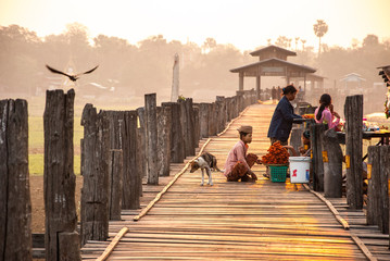 Ubein Bridge at Mandalay, Myanmar