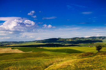 Fototapeta premium Beautiful and miraculous colors of green spring landscape of Tus