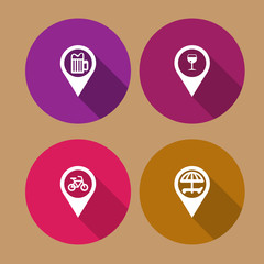 Vector navigation pointers of map