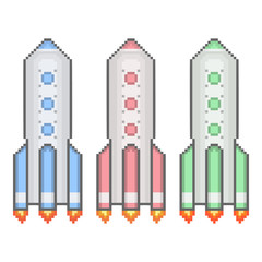 Vector pixel rocket
