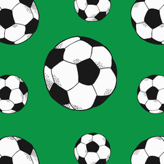soccer ball seamless pattern
