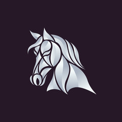 Horse head - vector illustration