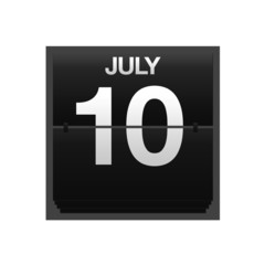 Counter calendar july 10.