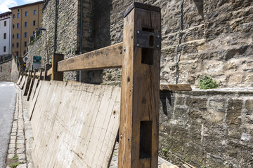 The fencing of the Encierros of Pamplona (Spain)