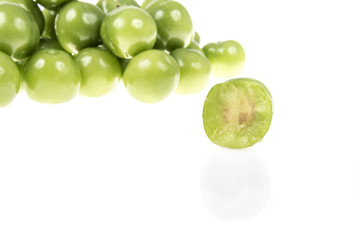 green plums on white