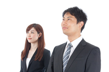 ビジネスマン　ビジネスウーマン　男性　女性　笑顔　仲間